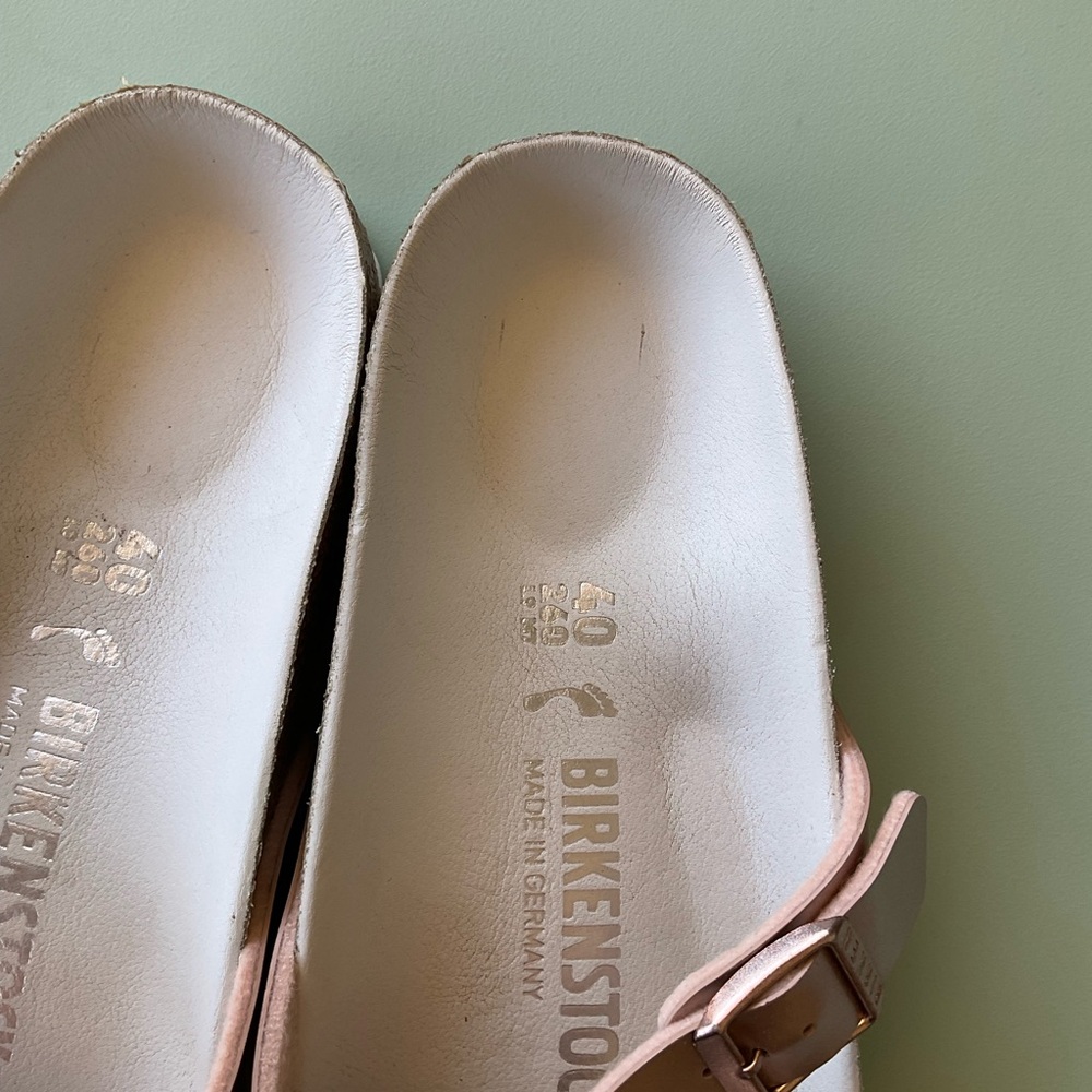 Anthropologie Birkenstock Yao Metallic Sandals 40 - Picture 13 of 15